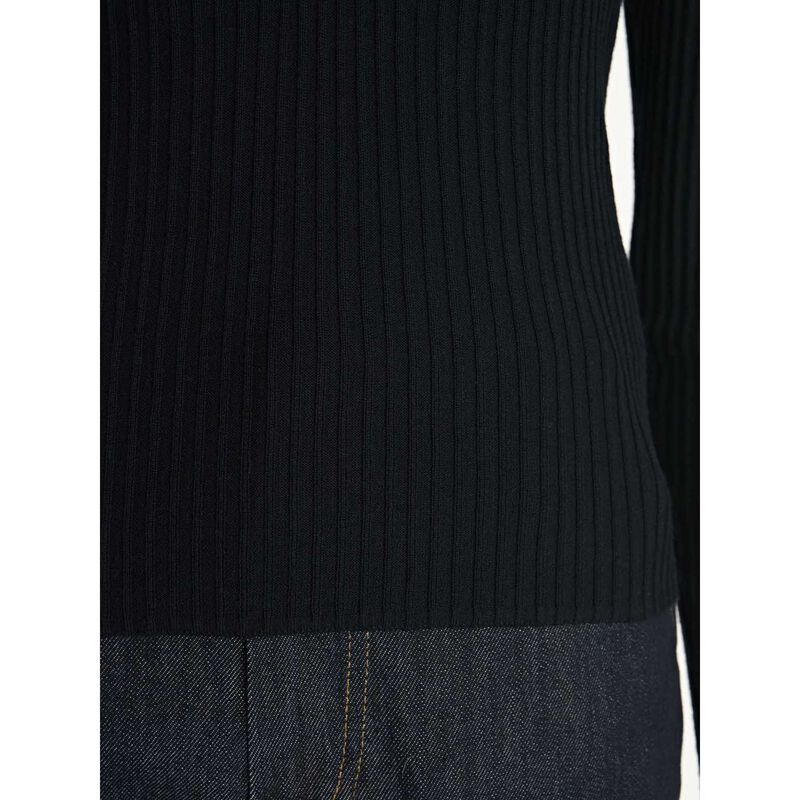 Veronika Maine Cotton Silk Ribbed Polo image number 2